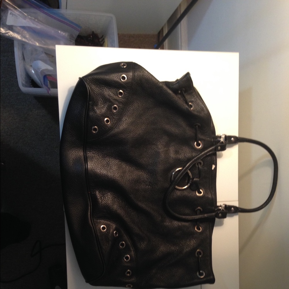 Black leather Furla bag